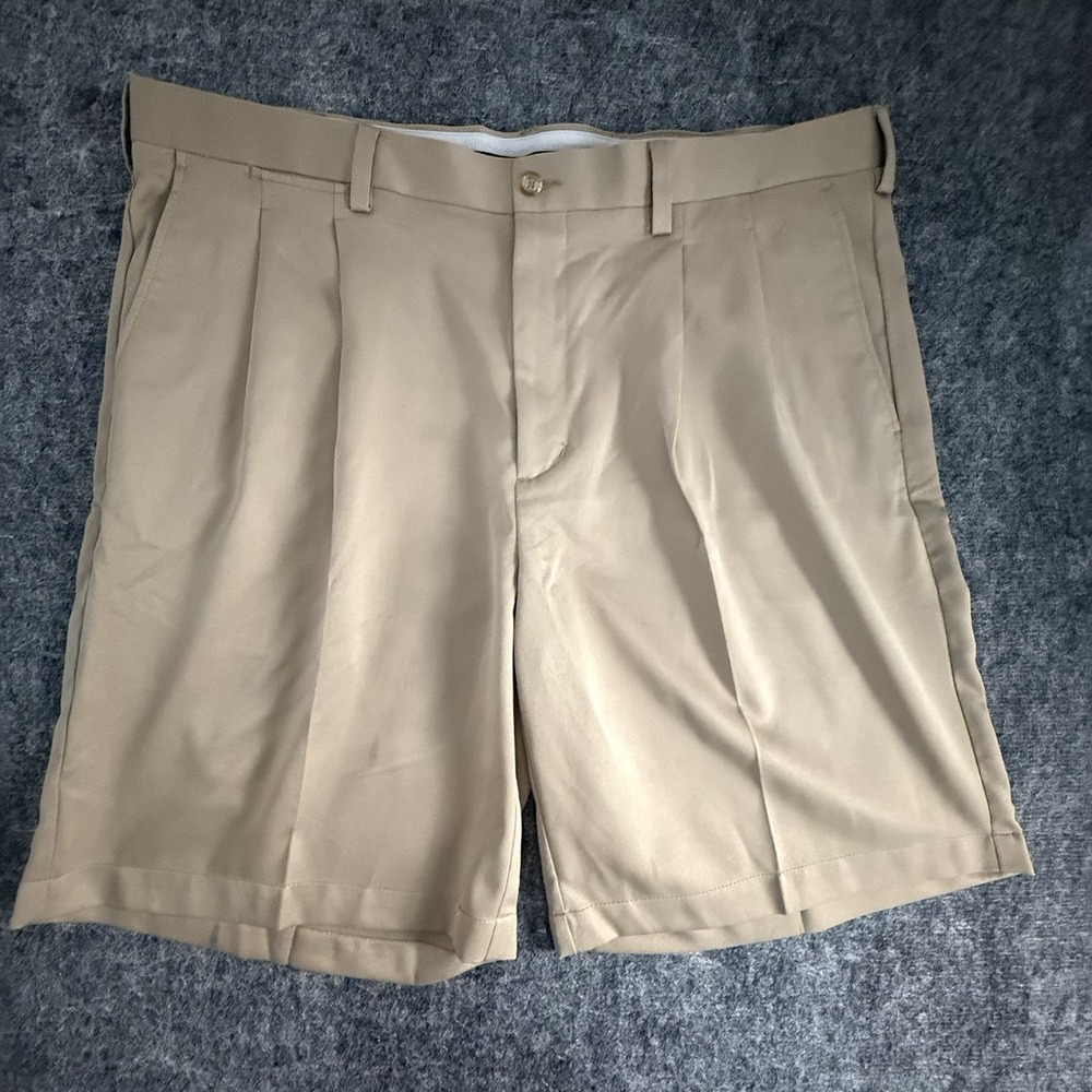 Callaway Golf Shorts Mens 40 Khaki Performance Flat‎ Front Stretch Casual 10"